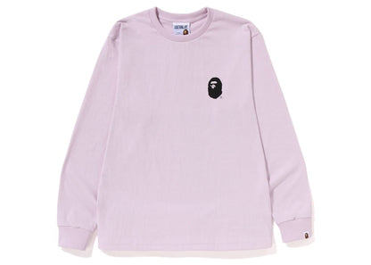 BAPE A Bathing Ape Lettered L/S Tee Purple