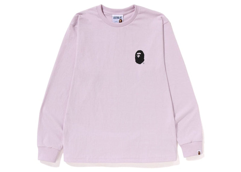 BAPE A Bathing Ape Lettered L/S Tee Purple