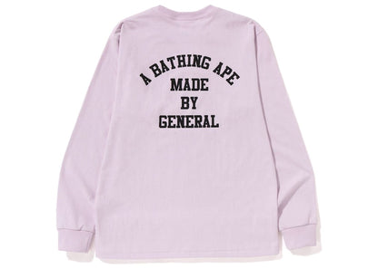 BAPE A Bathing Ape Lettered L/S Tee Purple