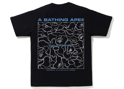 BAPE A Bathing Ape Line Camo Tee Black