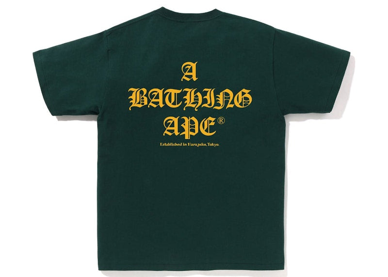 BAPE A Bathing Ape Logo Tee Green
