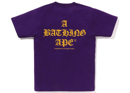BAPE A Bathing Ape Logo Tee Purple