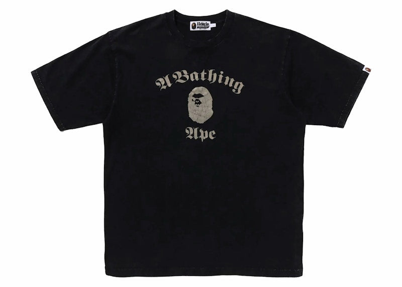 BAPE A Bathing Ape Overdye Relaxed Fit Tee Black