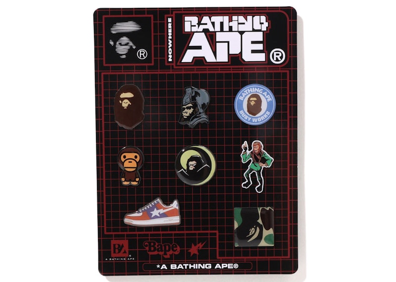 BAPE A Bathing Ape Pins Set Multi