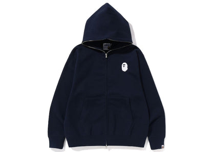 BAPE A Bathing Ape Relaxed Fit Full Zip Hoodie Navy