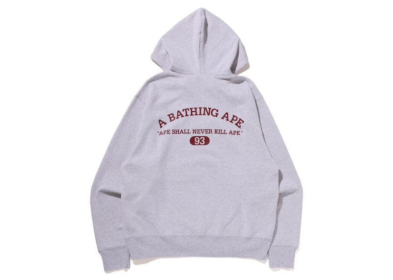 BAPE A Bathing Ape Relaxed Fit Pullover Hoodie (FW22) Grey