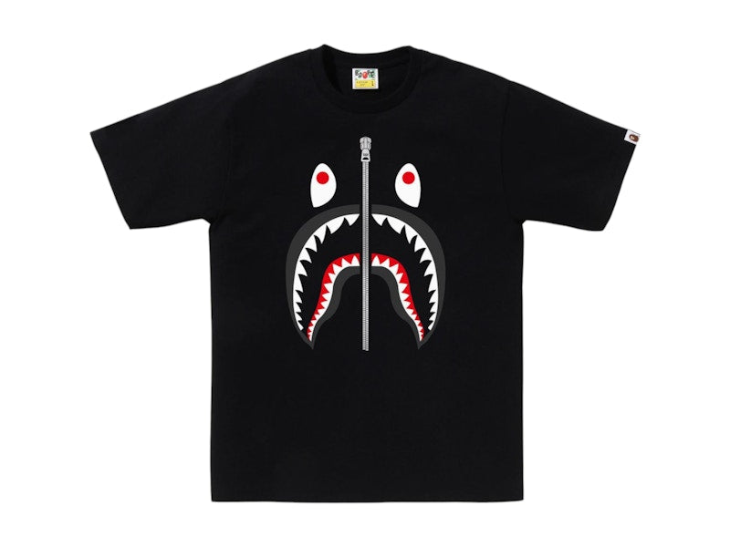 BAPE A Bathing Ape Shark Tee Black