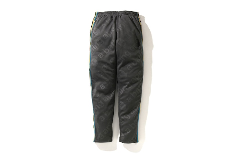 BAPE A Bathing Ape Side Tape Jersey Pants Grey