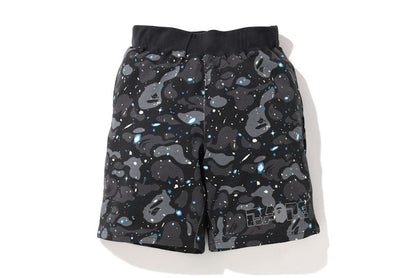 BAPE A Bathing Ape Space Camo Sweat Wide Short Black