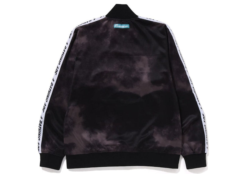 BAPE A Bathing Ape Tie Dye Track Jacket Grey