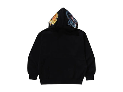 BAPE A Bathing Ape Tiger And Dragon Relaxed Fit Full Zip Hoodie Black