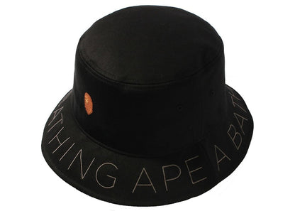 BAPE A Bathing Ape Twill Bucket Hat Black