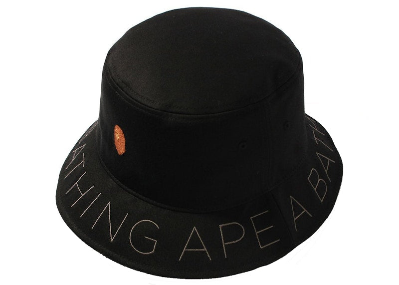 BAPE A Bathing Ape Twill Bucket Hat Black