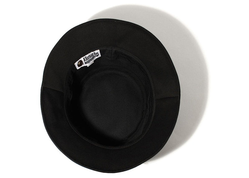 BAPE A Bathing Ape Twill Bucket Hat Black