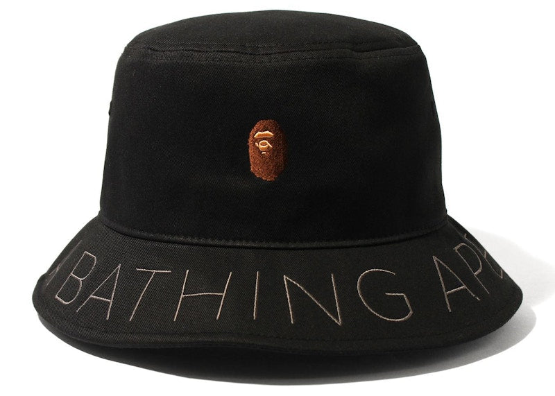 BAPE A Bathing Ape Twill Bucket Hat Black