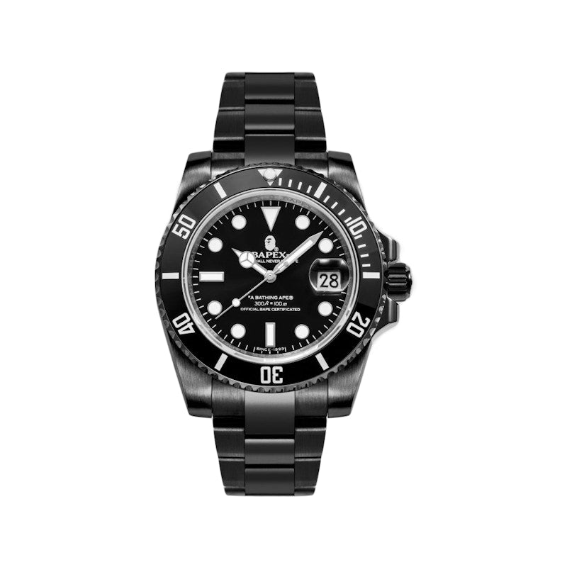 BAPE A Bathing Ape Type 1 Bapex Watch Black/Black/Black