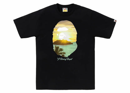 BAPE A Rising Bape Photo Tee Black