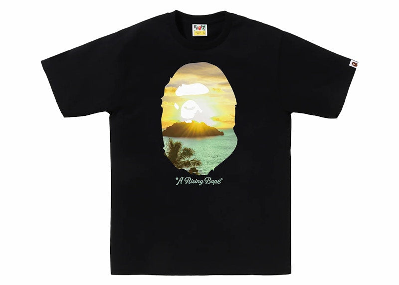 BAPE A Rising Bape Photo Tee Black