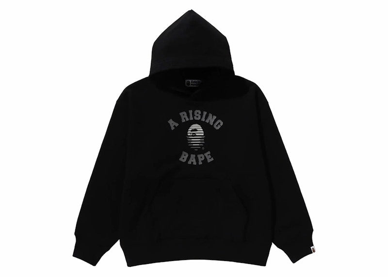 BAPE A Rising Bape Relaxed Fit Pullover Hoodie Black