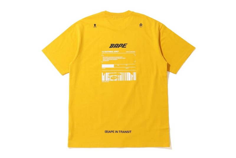 BAPE A(B)Ape In Transit Oversized Tee Yellow