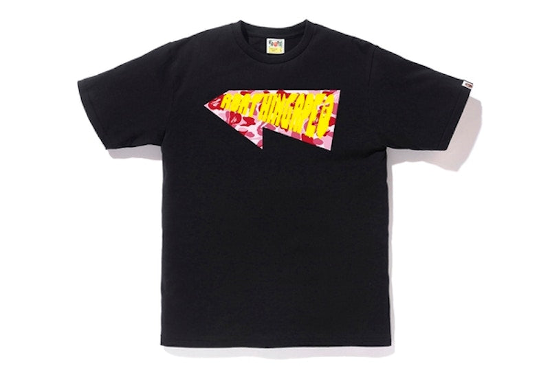 BAPE ABC Arrow Tee Black/Pink