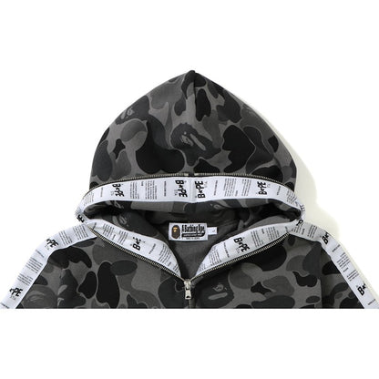 BAPE ABC Bape Sta Tape Full Zip Hoodie Black