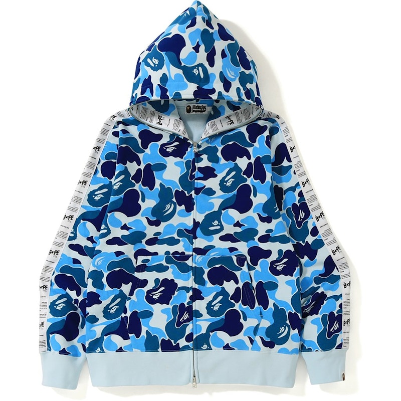 BAPE ABC Bape Sta Tape Full Zip Hoodie Blue