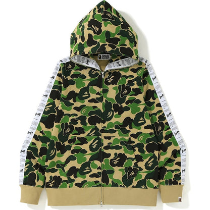BAPE ABC Bape Sta Tape Full Zip Hoodie Green