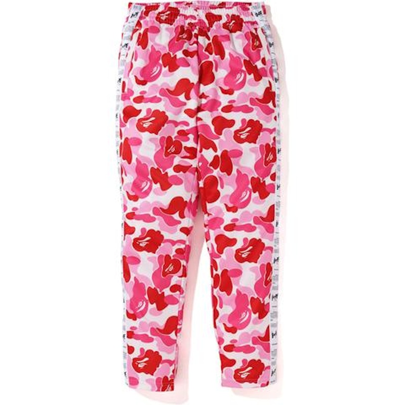 BAPE ABC Bapesta Tape Jersey Pants Pink