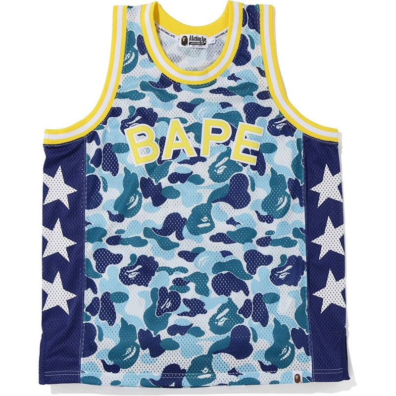 BAPE ABC Basketball Tank Top Blue