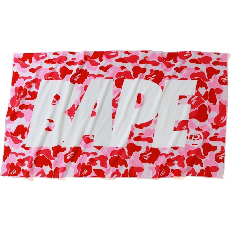 BAPE ABC Beach Towel Pink