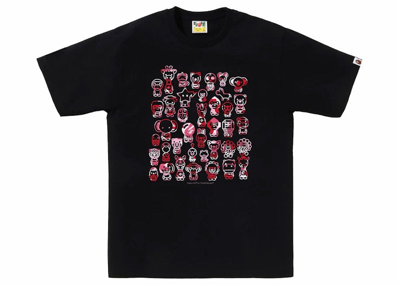 BAPE ABC Camo A To Z Tee Black/Pink