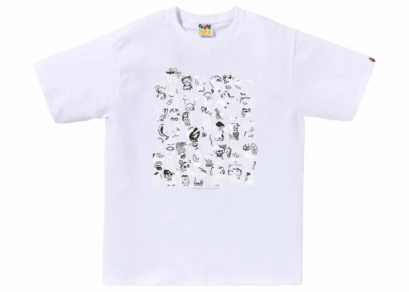 BAPE ABC Camo A To Z Tee White/Grey