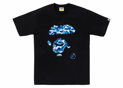 BAPE ABC Camo Ape Face Tee Black/Blue