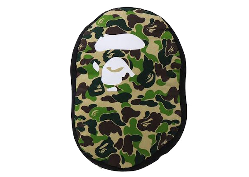 BAPE ABC Camo Ape Head Cushion Green