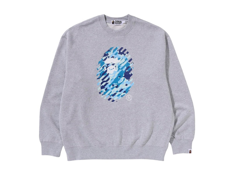 BAPE ABC Camo Ape Head Relaxed Fit Crewneck Sweatshirt (FW24) Grey