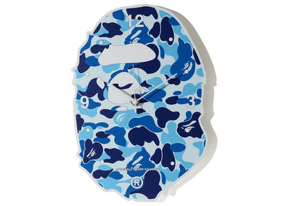BAPE ABC Camo Ape Head Wall Clock Blue