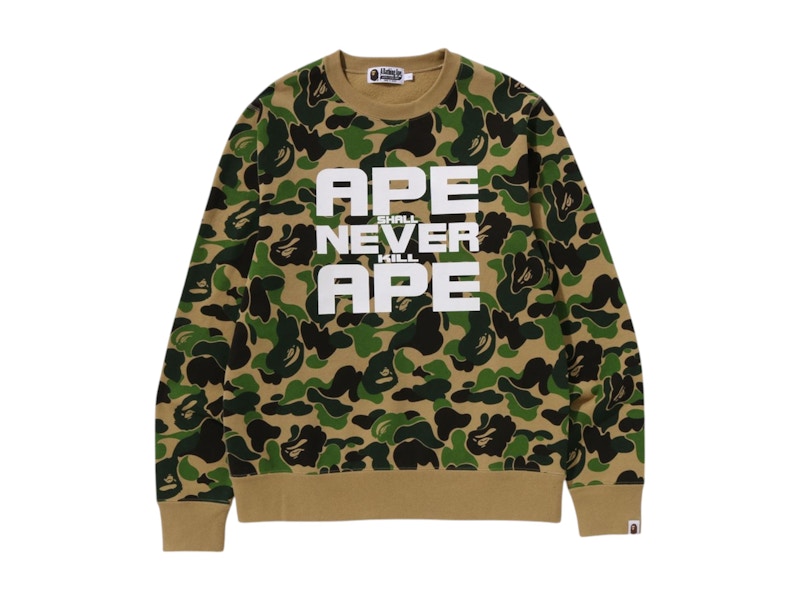BAPE ABC Camo Asnka Crewneck Green