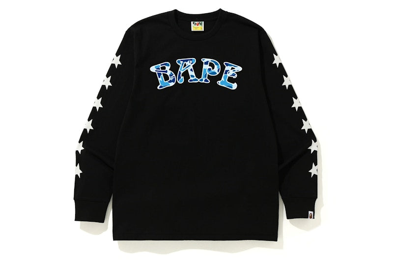 BAPE ABC Camo BAPE 88 L/S Tee Black/Blue