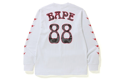 BAPE ABC Camo BAPE 88 L/S Tee White/Black