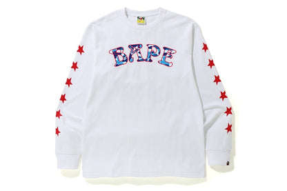 BAPE ABC Camo BAPE 88 L/S Tee White/Blue
