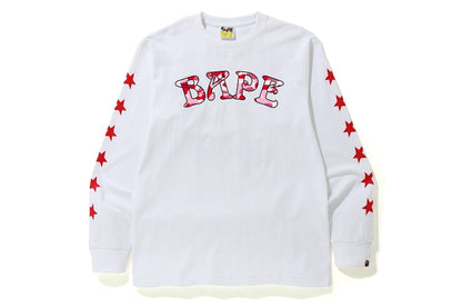 BAPE ABC Camo BAPE 88 L/S Tee White/Pink