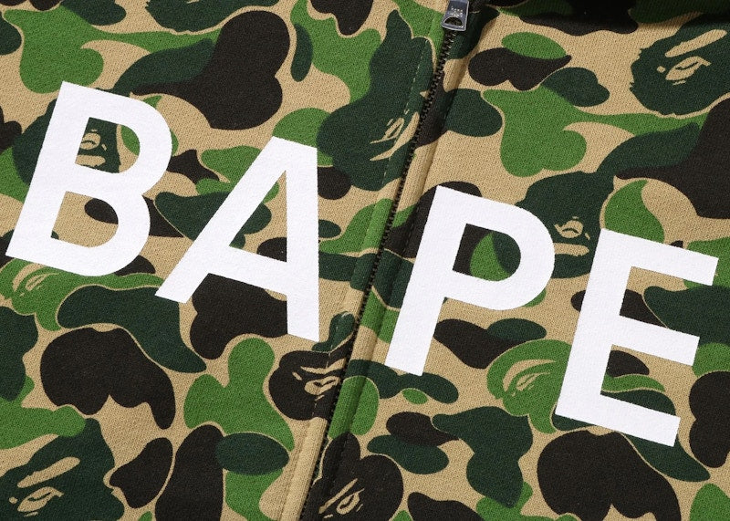 BAPE ABC Camo BAPE Full Zip Hoodie Green