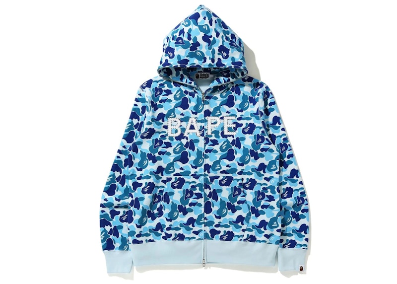 BAPE ABC Camo BAPE Swarvoski Full Zip Hoodie Blue