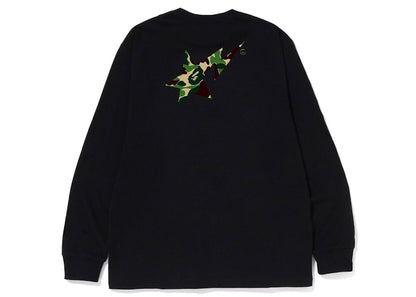 BAPE ABC Camo Bape Sta Logo L/S Tee Black Green