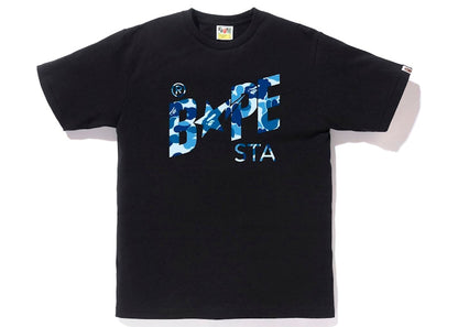 BAPE ABC Camo Bape Sta Logo Tee Black Blue