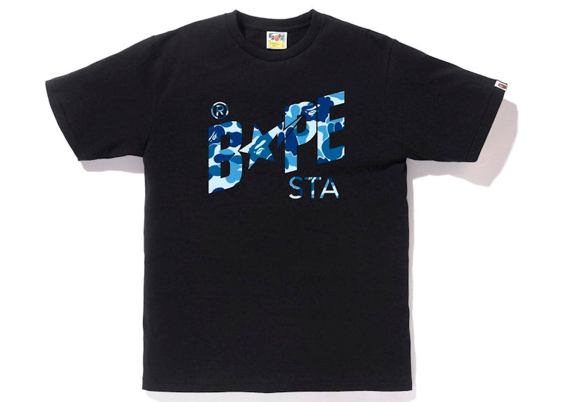 BAPE ABC Camo Bape Sta Logo Tee Black Blue