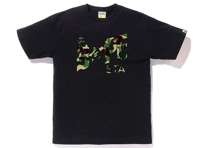 BAPE ABC Camo Bape Sta Logo Tee Black Green