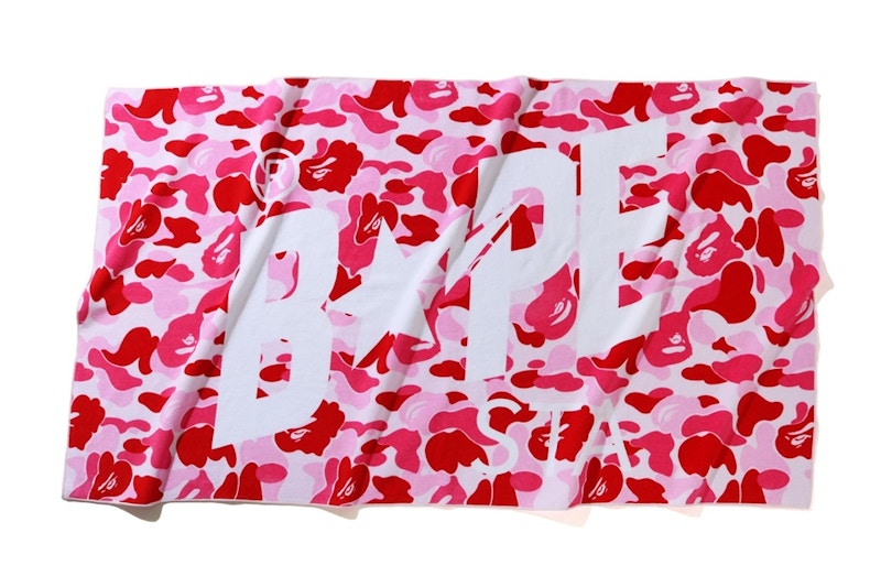 BAPE ABC Camo Bapesta Beach Towel Pink