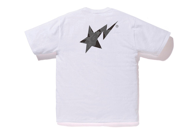 BAPE ABC Camo Bapesta Tee White/Black